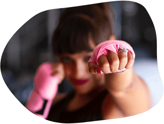 Femme vit avec le cancer du sein 