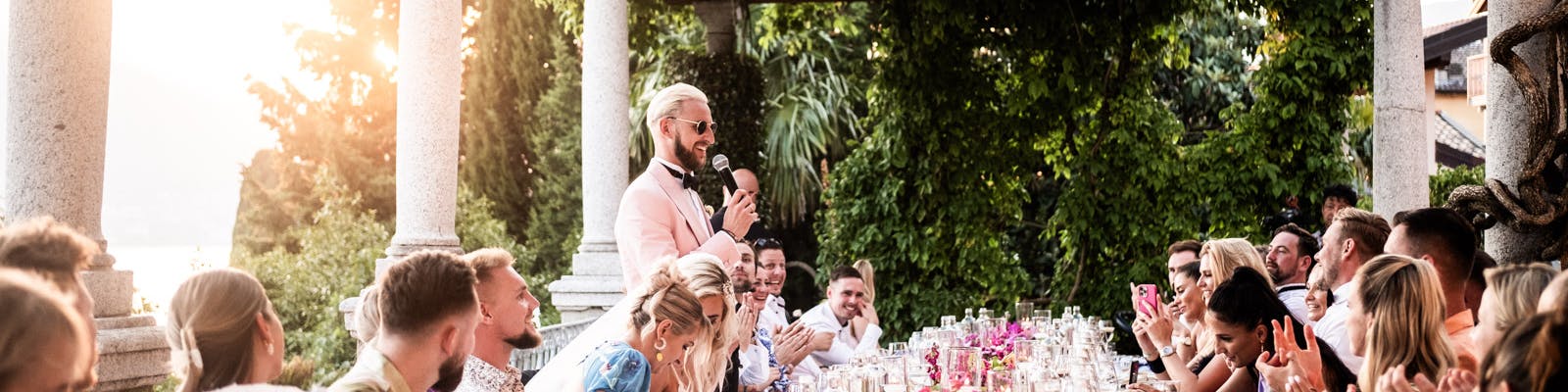 Abendprogramm Hochzeit Villa Cipressi - Hochzeitsvideo WEI ART Studio