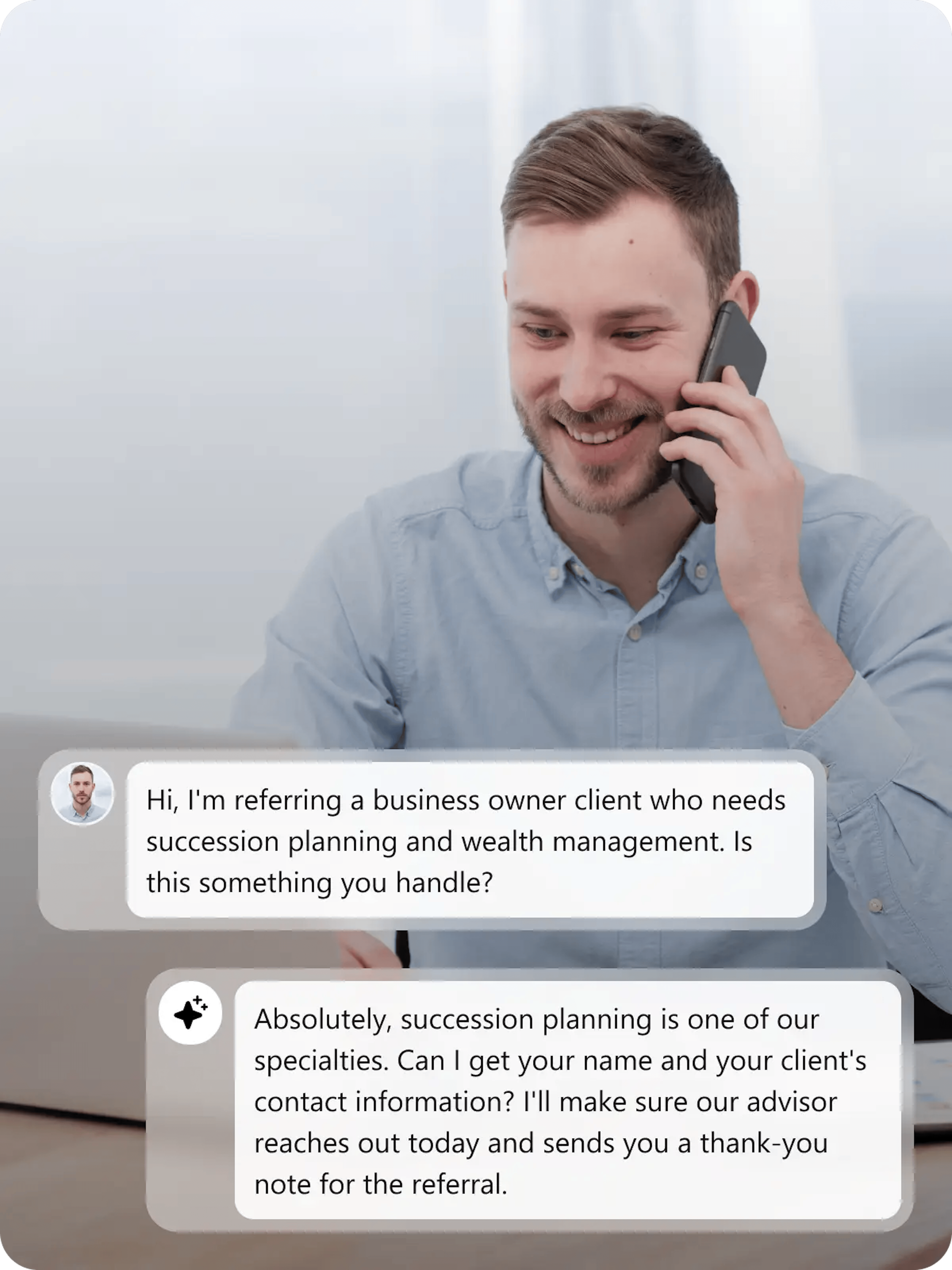 Hero image - Financial Answering Service for Financial Advisors With 24_7 AI Receptionist
