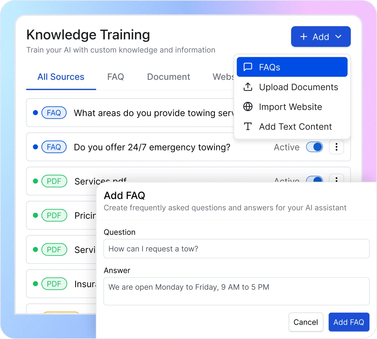 Hero creative - Knowledge Training