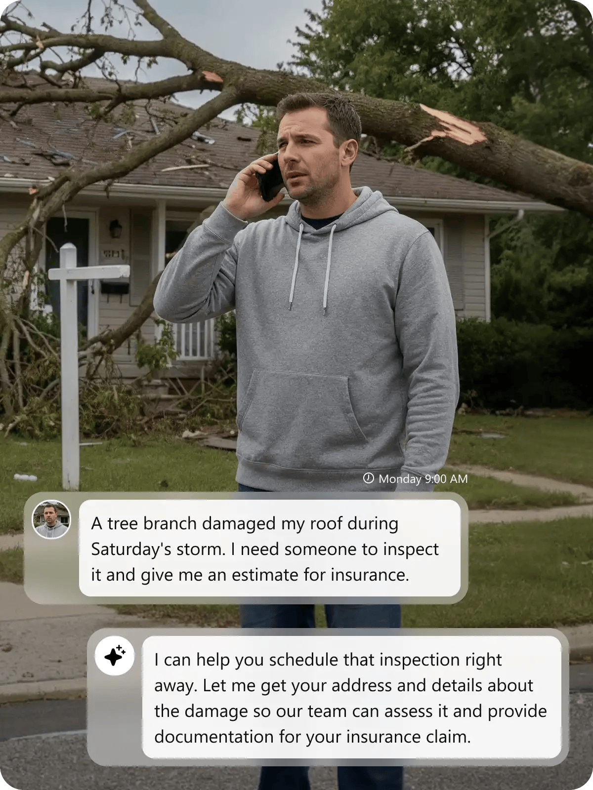 AI Roofing Answering Service With Built‑In AI Receptionist