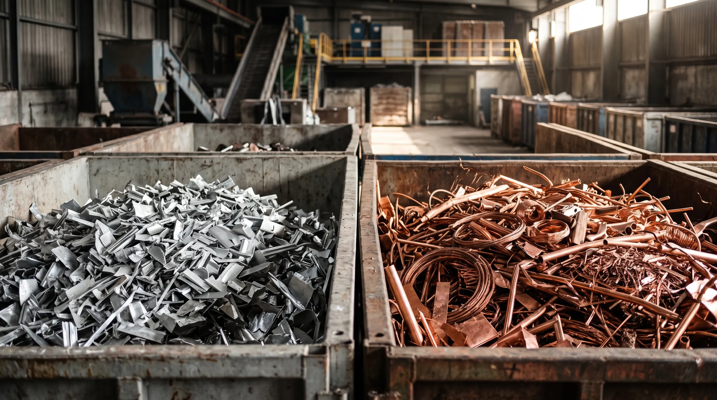 sorted metal scraps