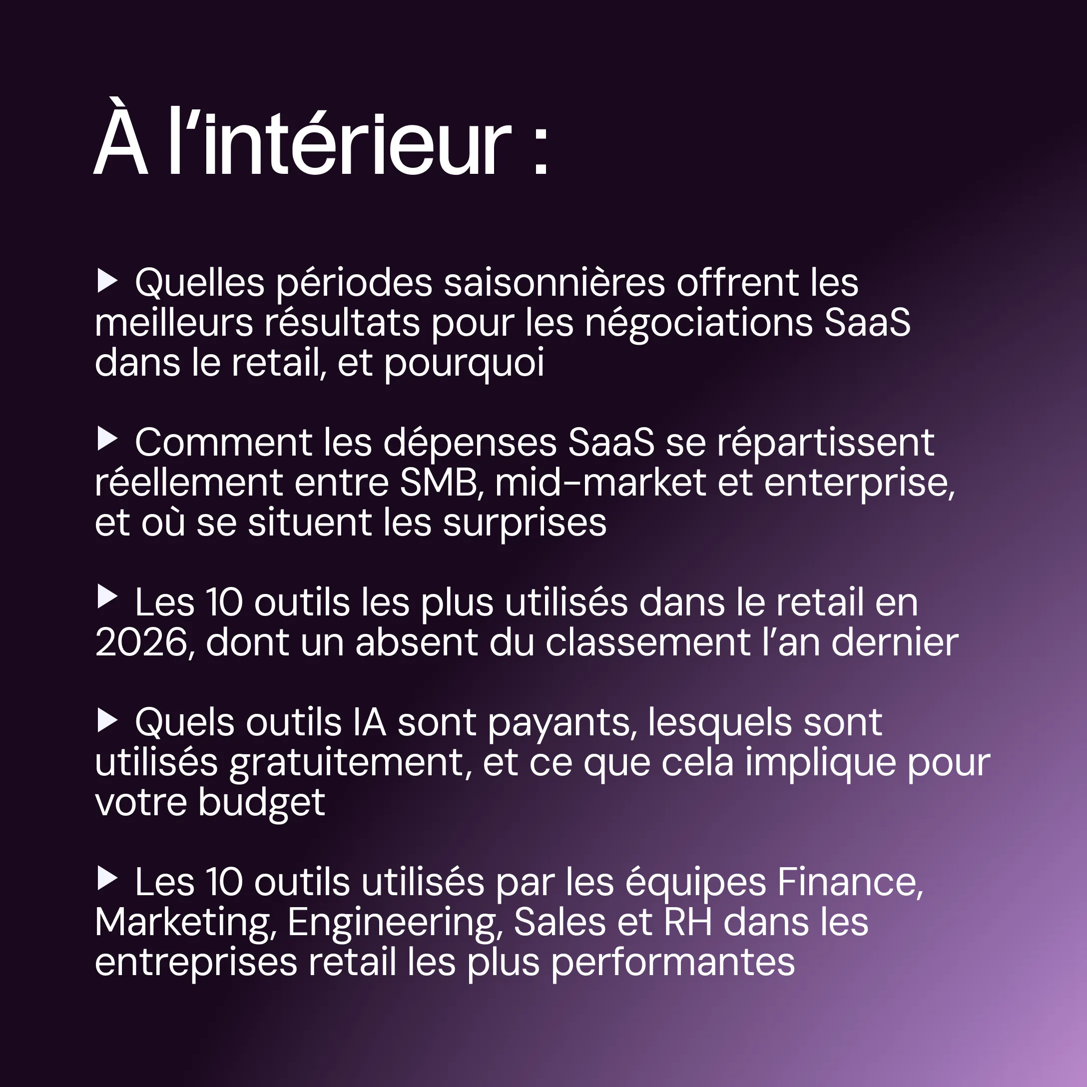 Le rapport sur les tendances SaaS : Retail 2026 est disponible !