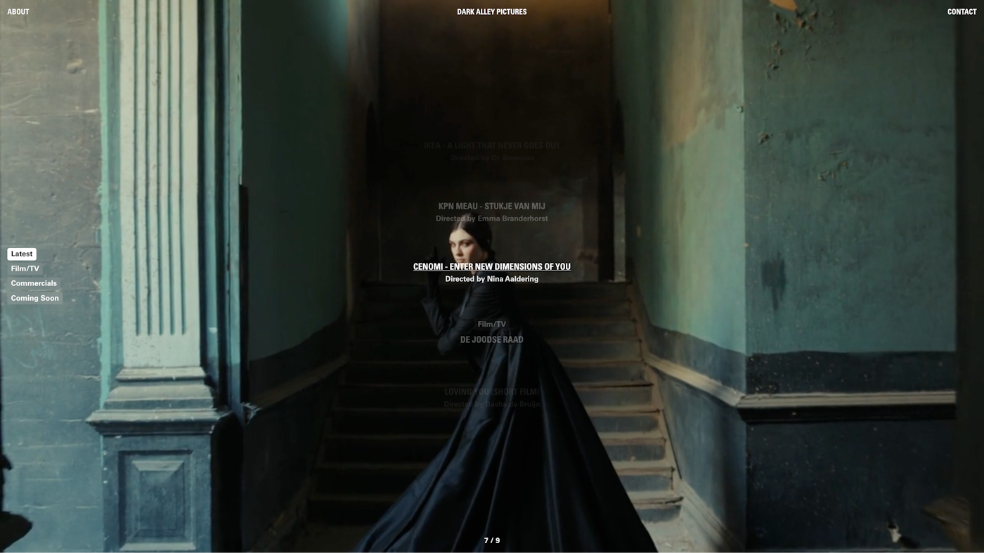 Dark Alley home infinite scroll