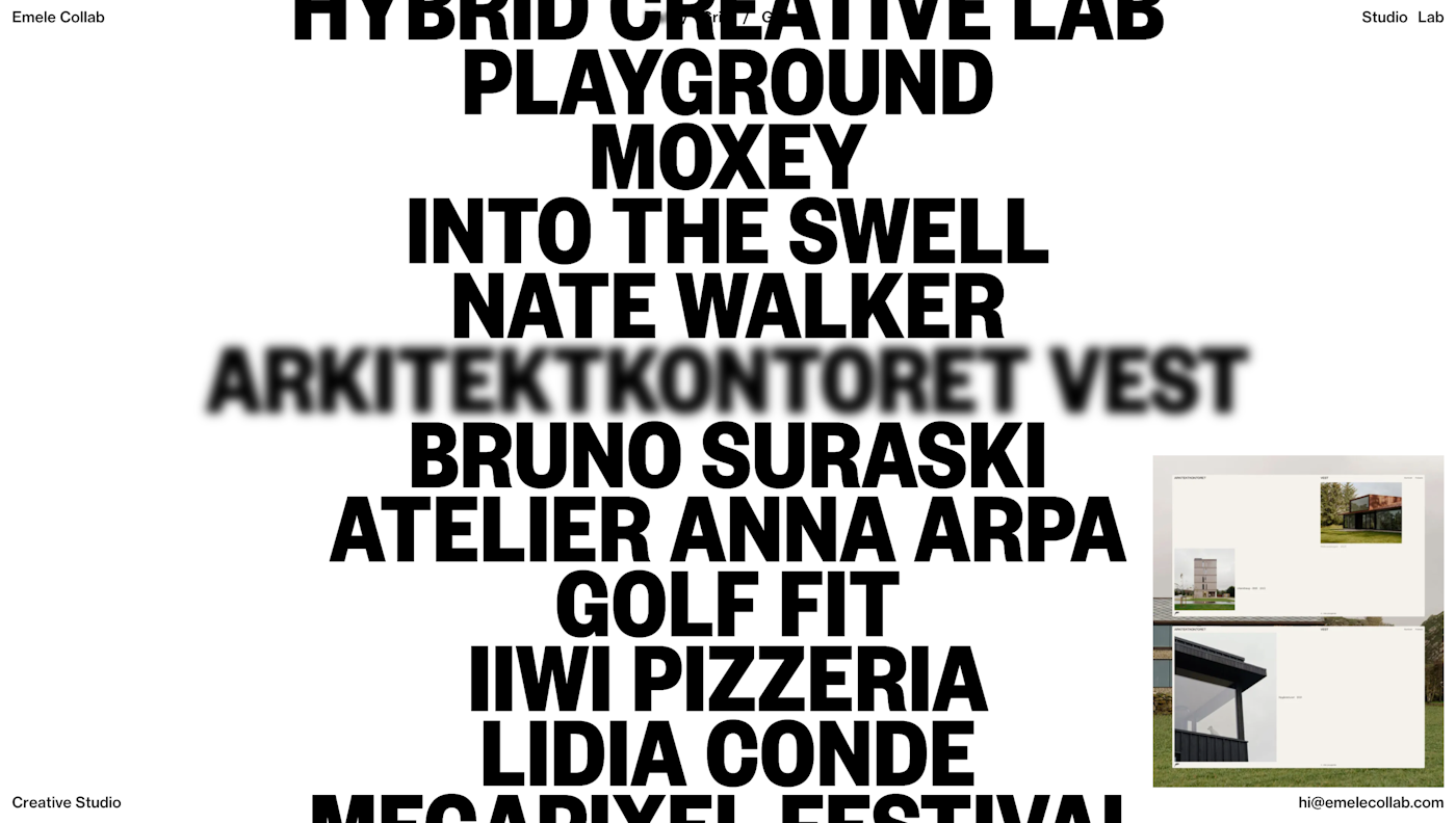 Emele Collab Home endless scroll