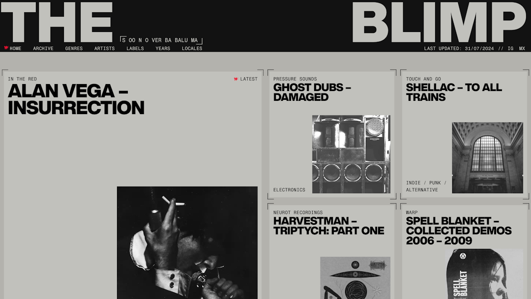 The Blimp Home page hero