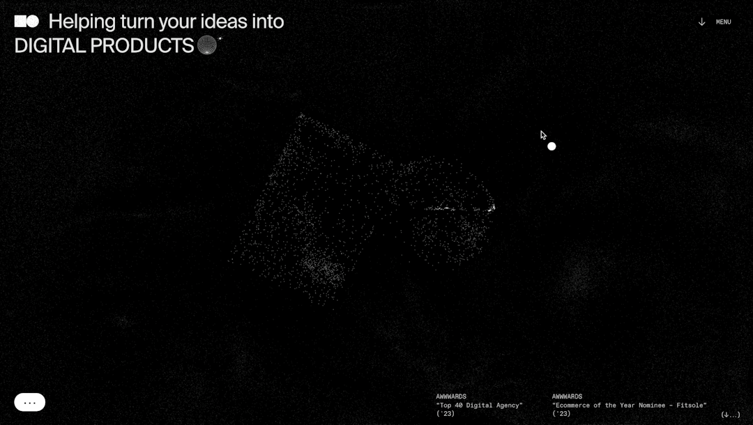 Salt and pepper agency home hero particles