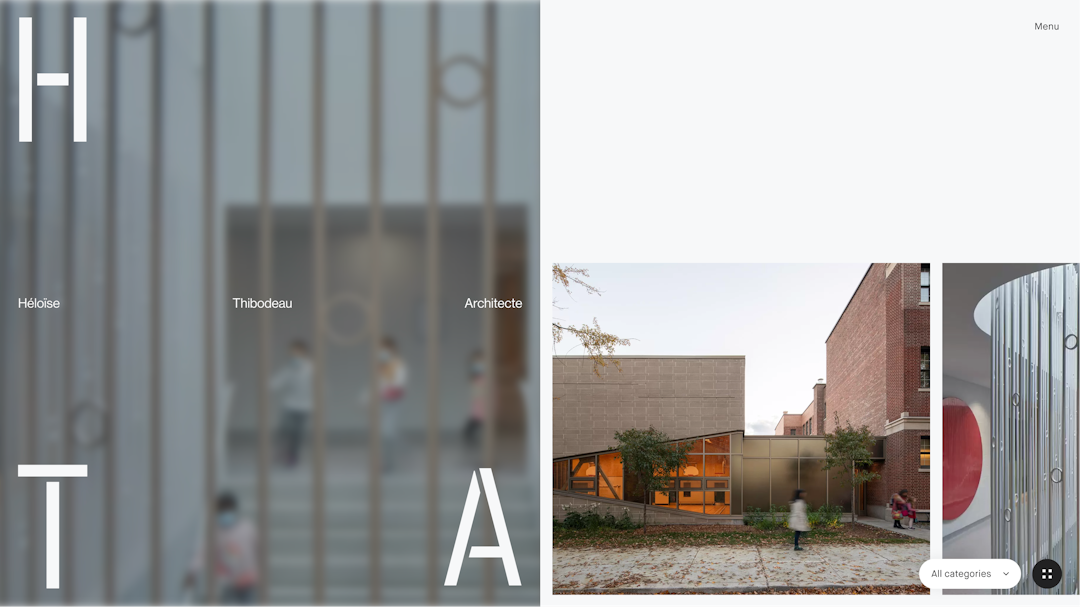 Héloïse Thibodeau Architecte Home page interaction