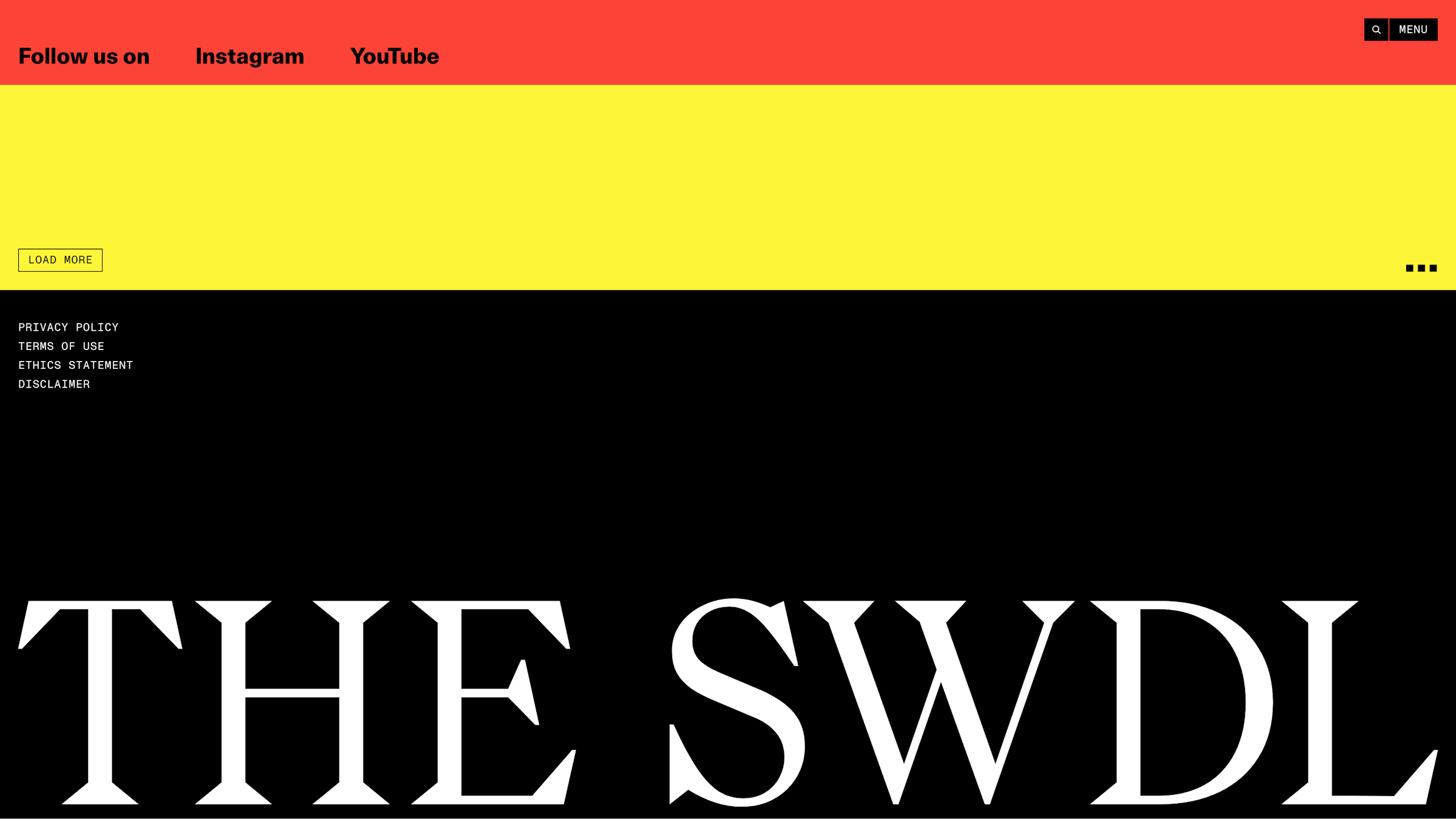 The Swaddle Home Page footer