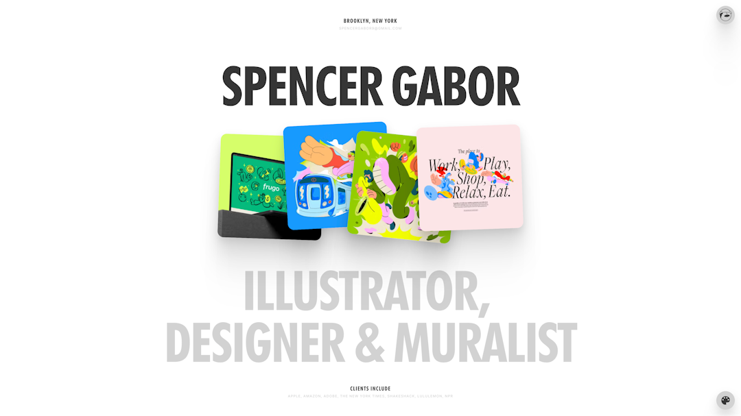 Spencer Gabor home hero interaction