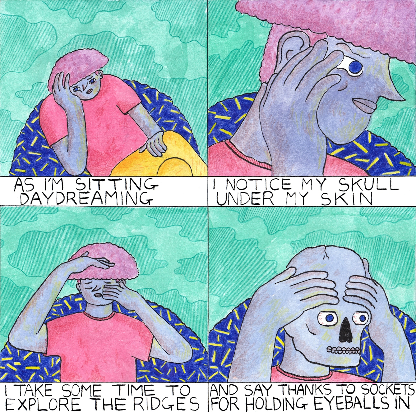 Skull comic by Rob Bidder