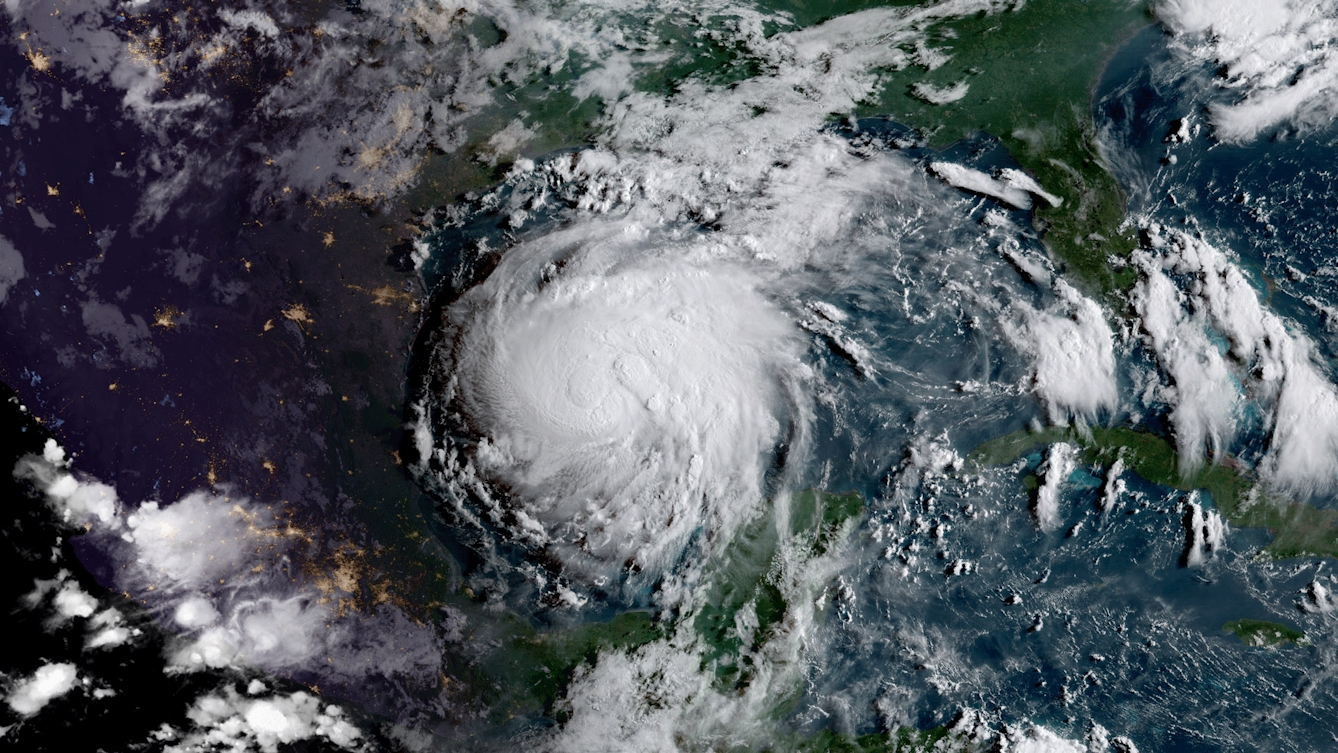 Satellite image of a hurricane