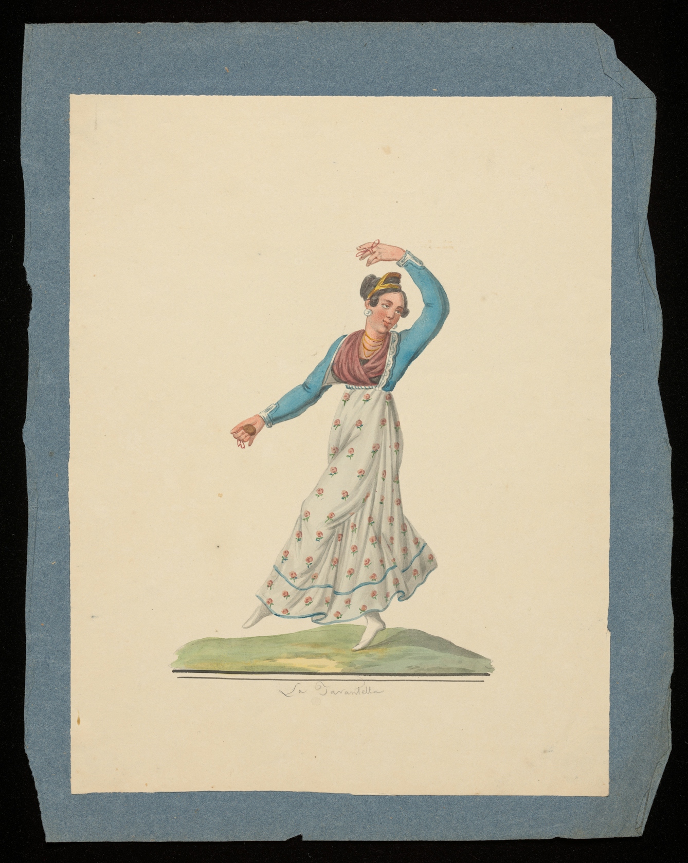 Image of lady dancing, wearing long skirt.