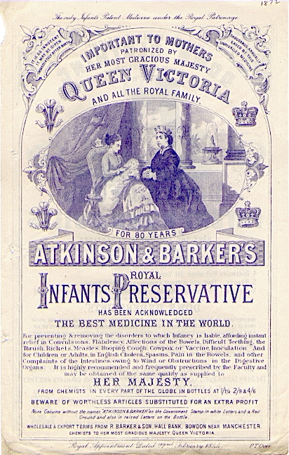 Advert for Royal Infants Perservative