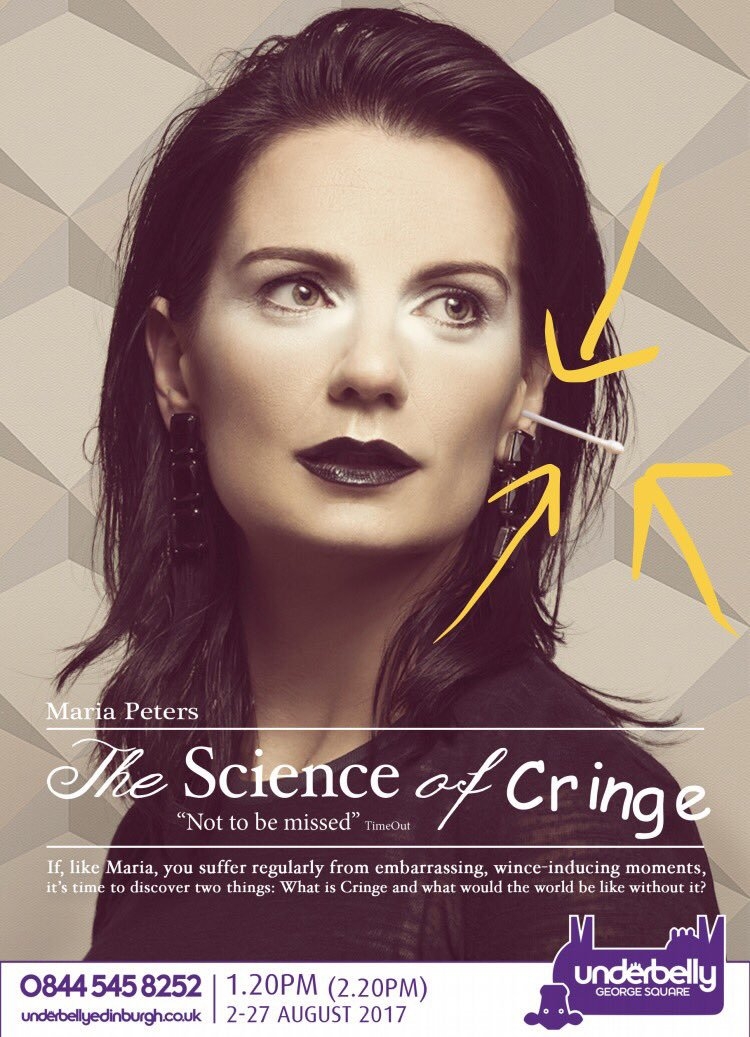 Poster for ‘The Science of Cringe’ by Maria Peters.
