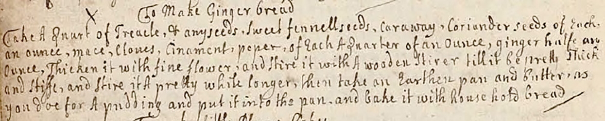 17th century for gingerbread