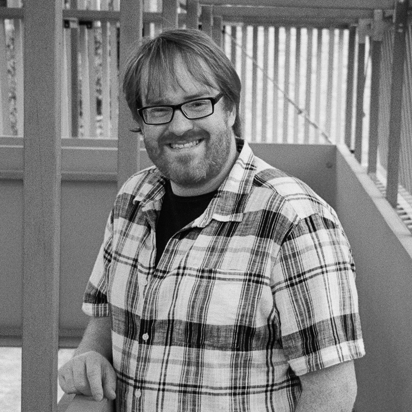 Black and white photo of Ben Gazur