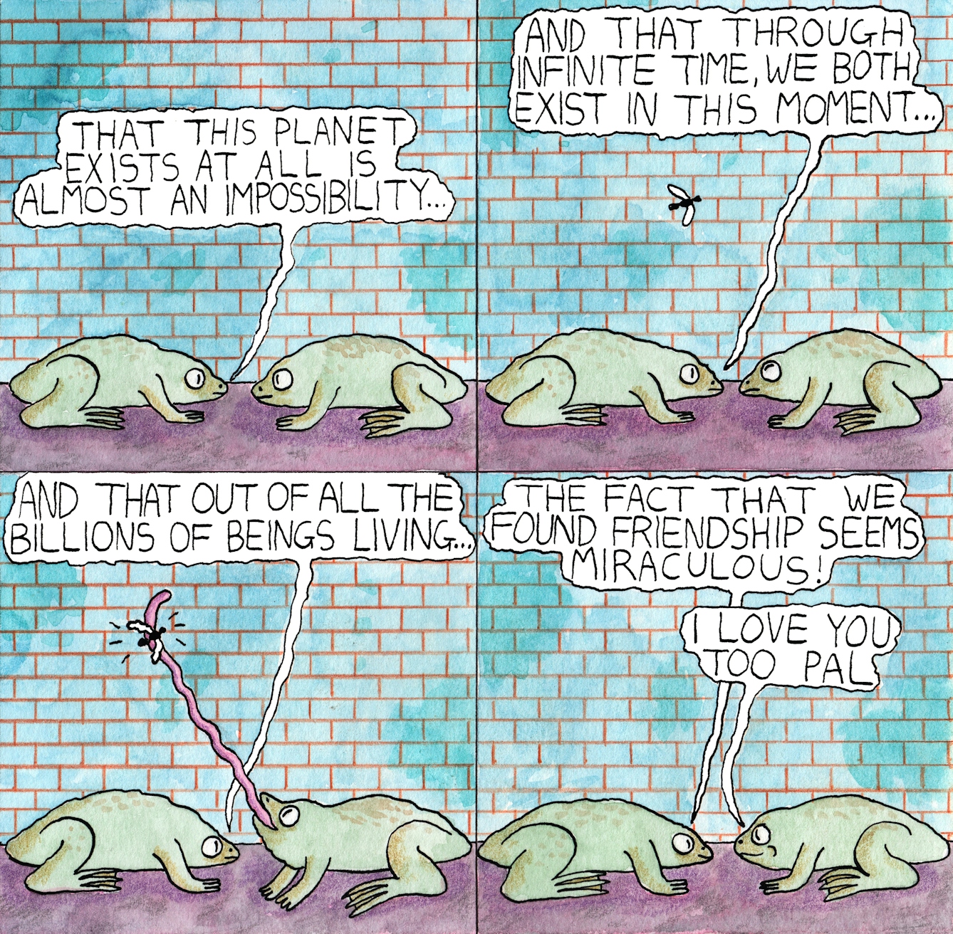 Friendship comic by Rob Bidder