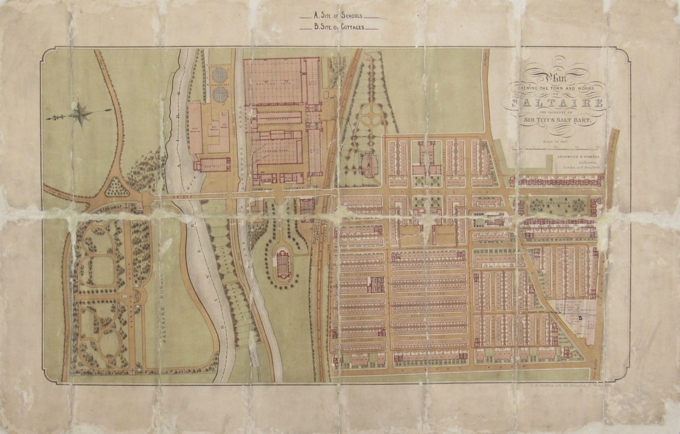 Plan of Saltaire Village, 1860s. 