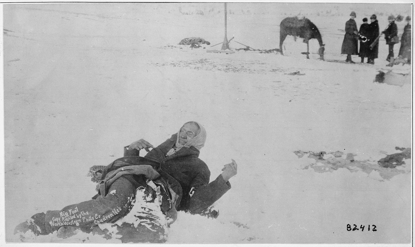 Big Foot, leader of the Sioux, captured at the Battle of Wounded Knee