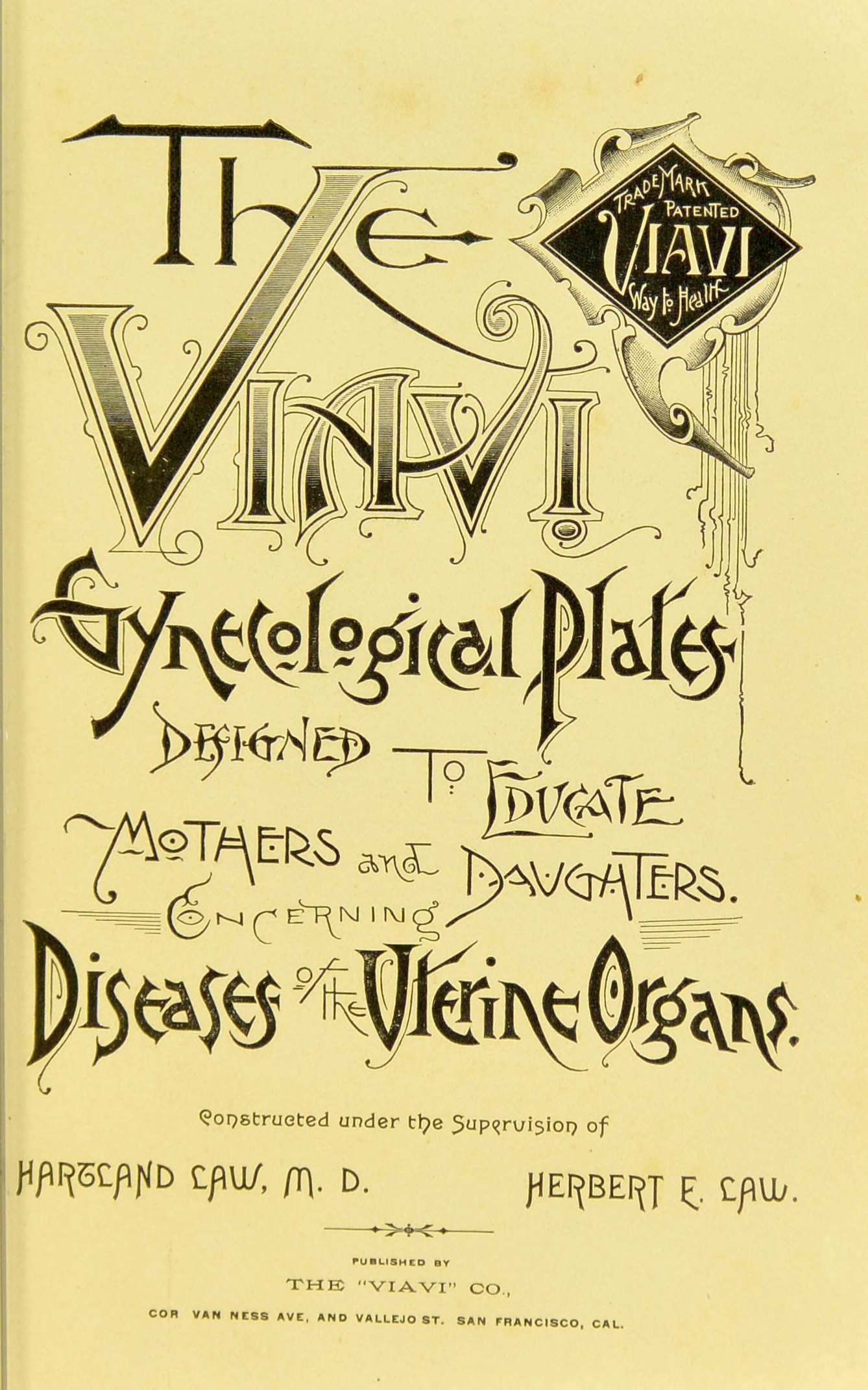 Title page of The Viavi Gynecological Plates