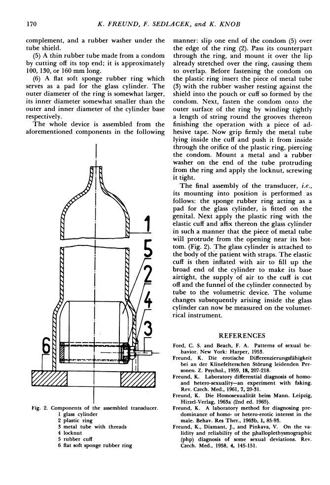 A journal page depicting the workings of a plethysmograph.