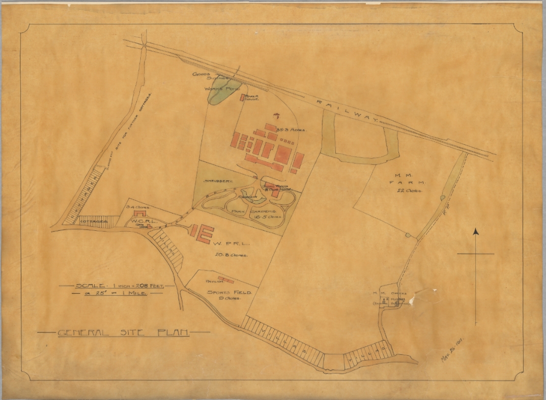 General site plans for proposed chemical works at Wellcomeville.
