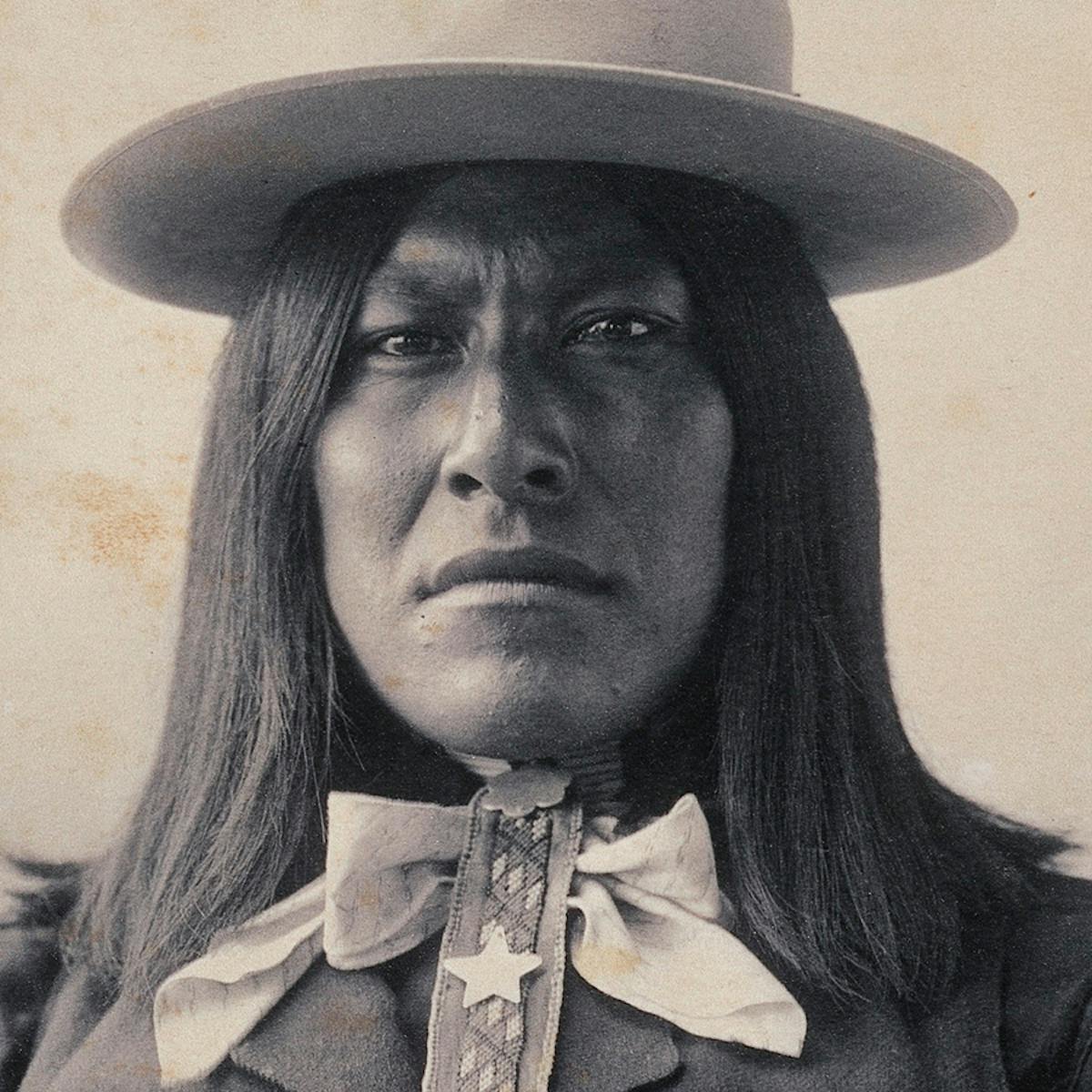 Portrait of Assuz, a San Carlos Apache Indian, c 1898