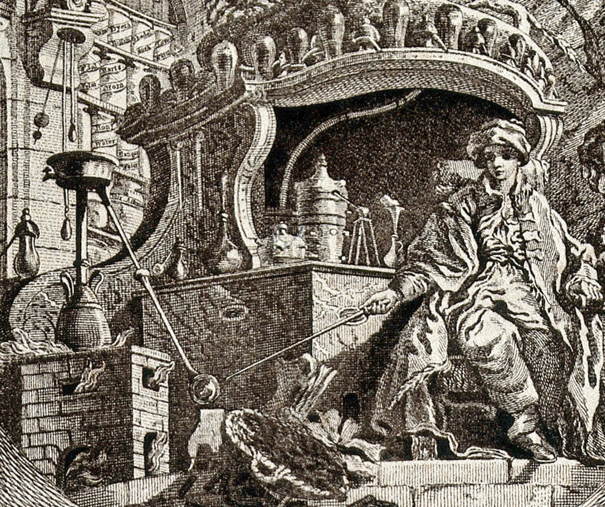 Section of Richard Siddall's 18th-century trade card.
