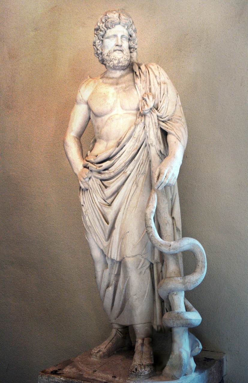Statue of Asclepius, Greek god of medicine