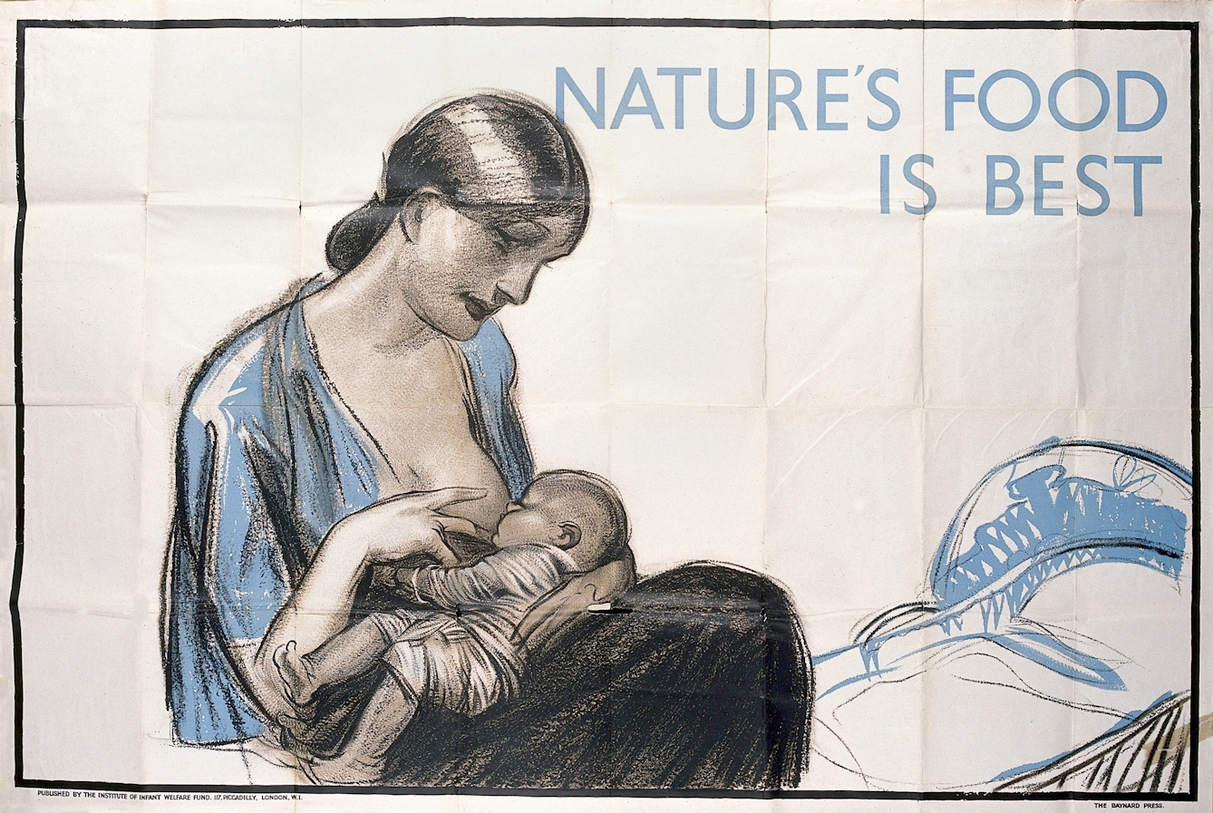 Poster of a woman breastfeeding a baby