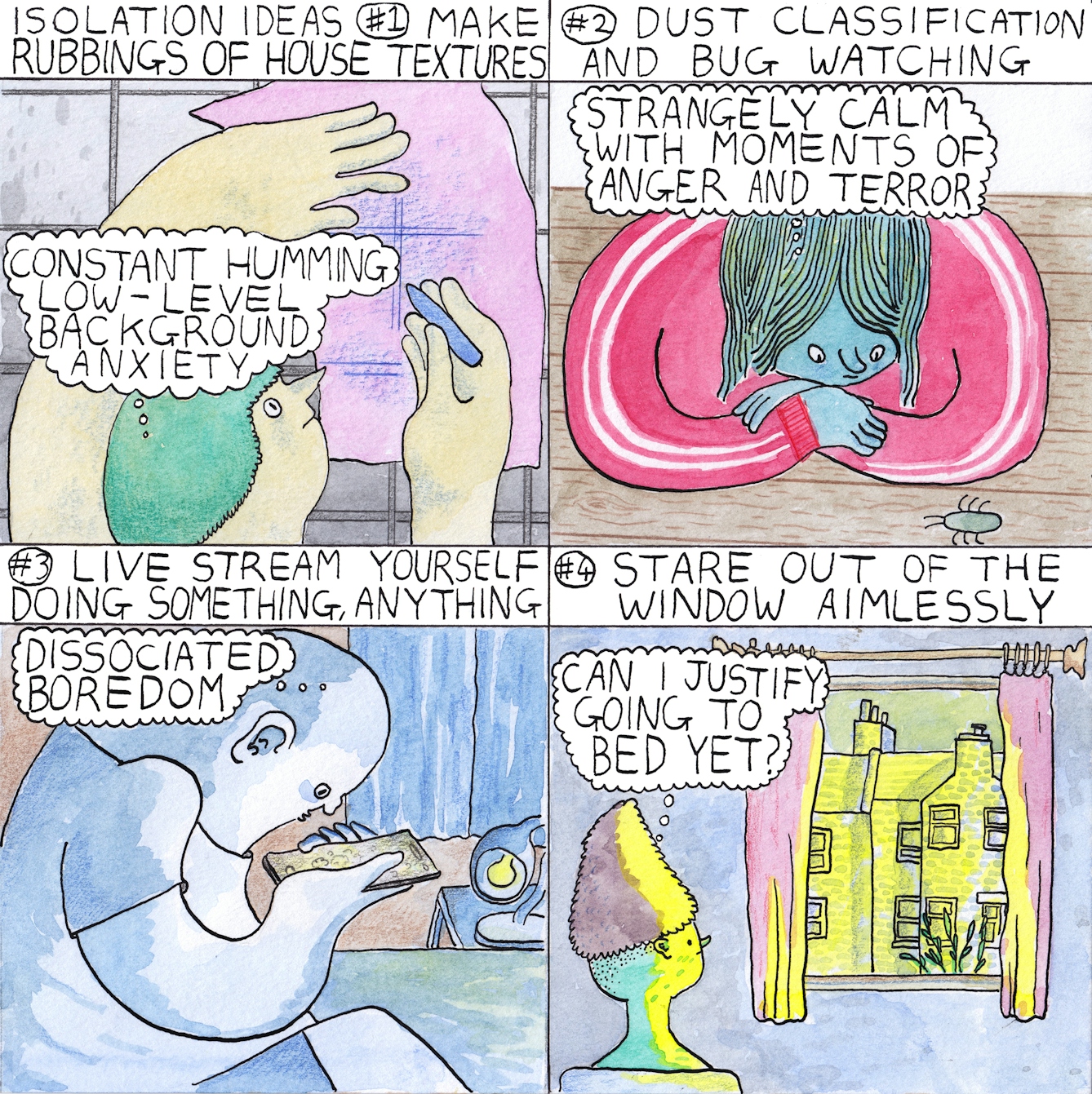Isolation comic by Rob Bidder in four frames