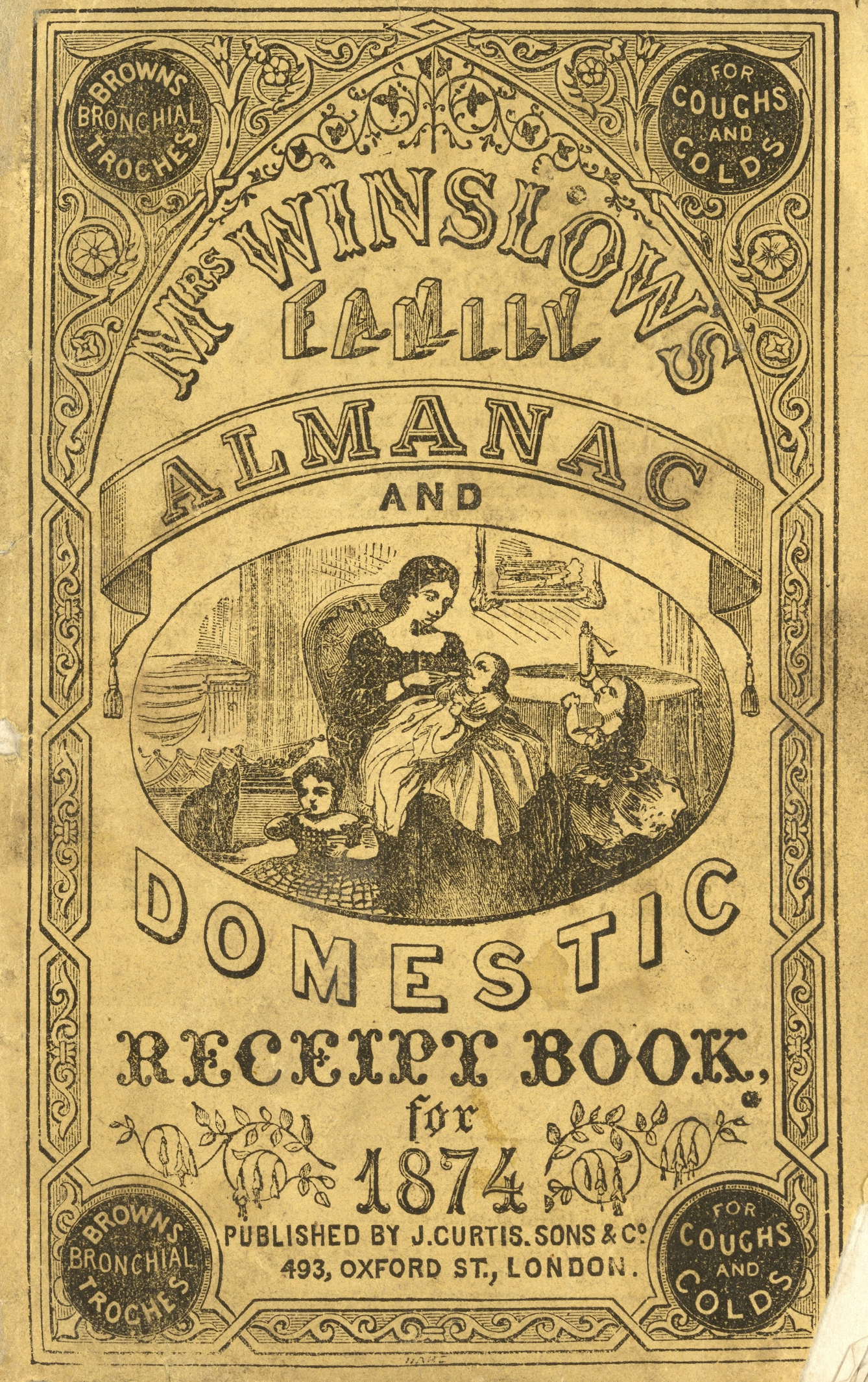 Mrs Winslow's Almanac and Domestic Receipt Book for 1874