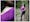 Photographic diptych. The image on the right shows a full length view of a woman leaning against a tree trunk who is wearing a purple woollen top and black thy length skirt. The top has one full length right arm and one bear left arm. She is standing looking off to camera left, with her left hand crossing her body to touch her right wrist. In the background can be seen a park or woodland scene. The image on the left shows a close-up of the same woman in the same top, concentrating on her right shoulder from behind so the material of the top can be seen against the skin of her back and shoulder. The profile of the bottom half of her face can just be seen at the top of the frame.