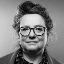 Black and white headshot of neuroscientist Professor Sophie Scott
