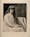 Black and white painting of a young girl in an nightdress.