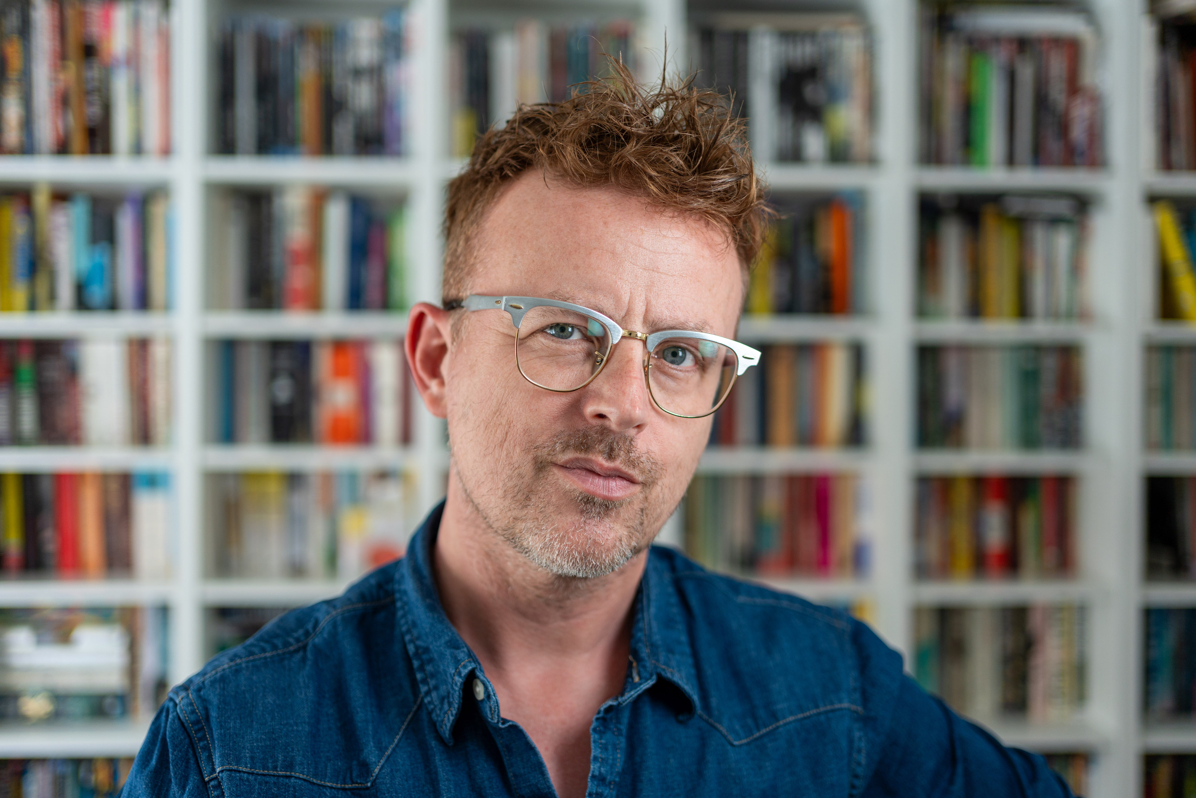 Black and white head and shoulders portrait of Dr Steve Cross