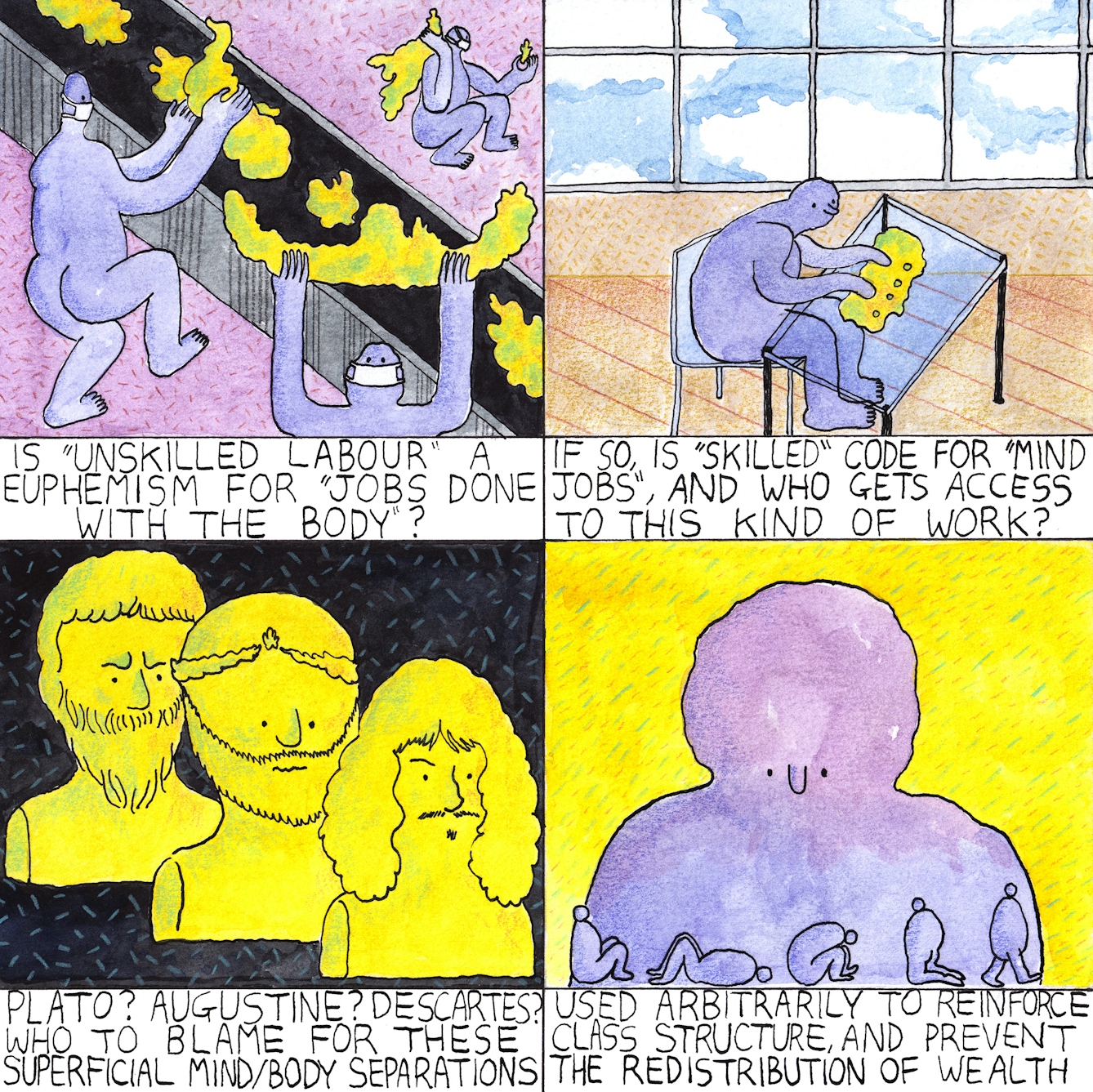 Web comic by Rob Bidder in four frames