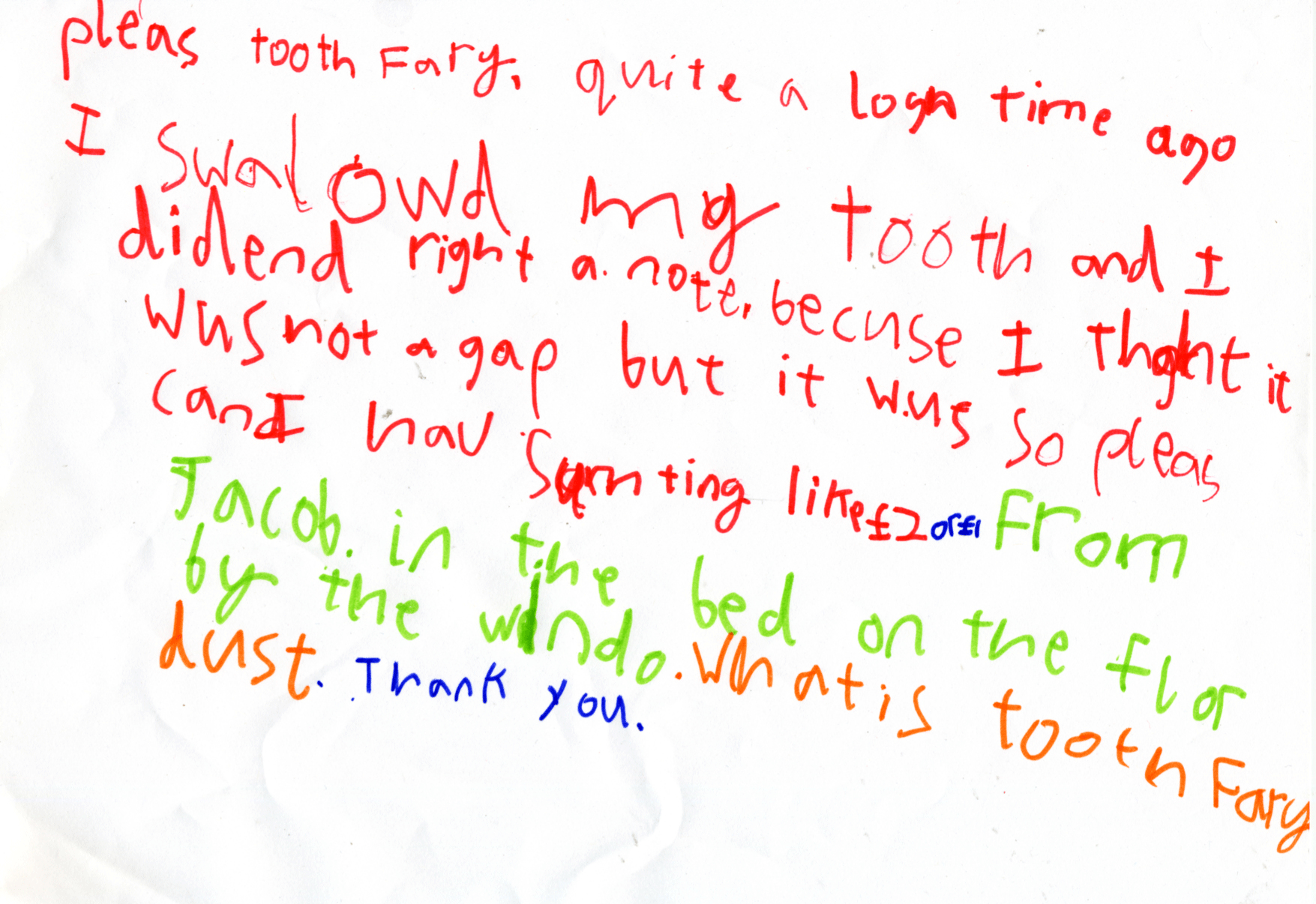 i found your tooth toothfairy letter