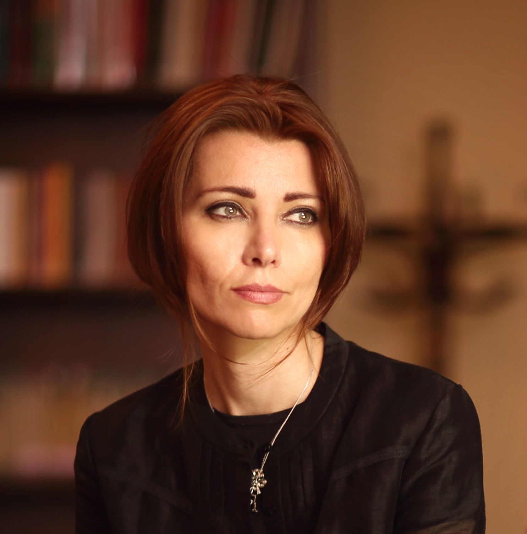 Colour photograph portrait of Elif Shafak