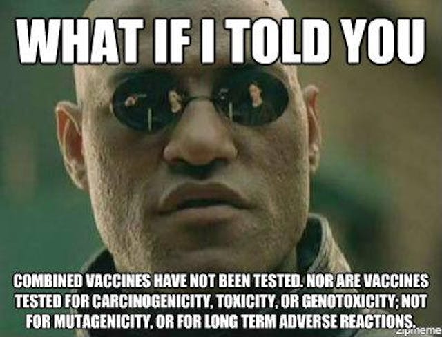 Laurence Fishburne as Morpheus opines on vaccine testing.