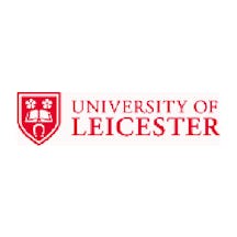 University of Leicester logo. Red ink on a white background