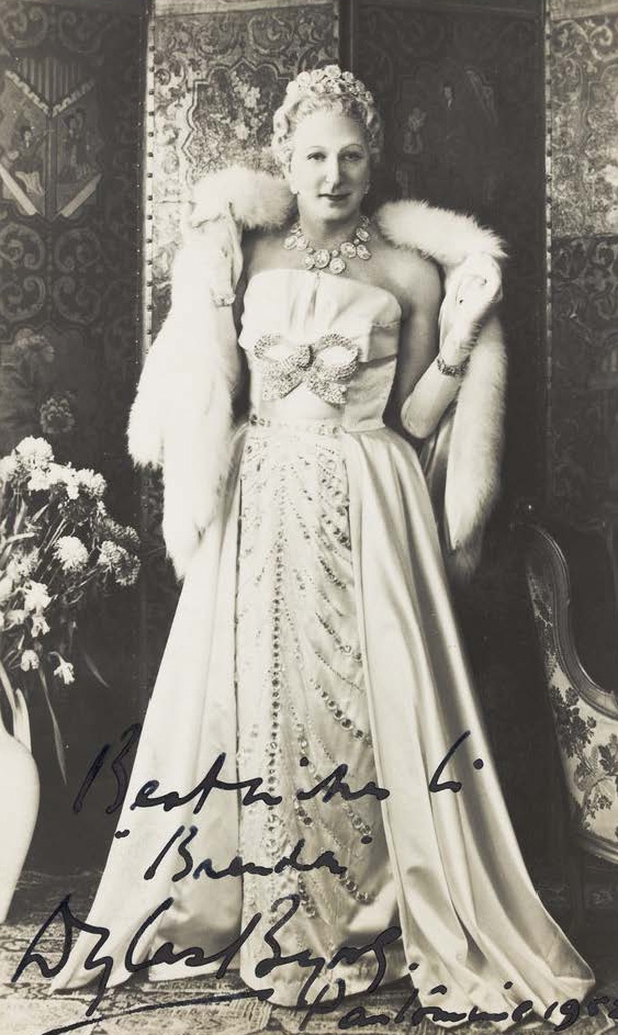 Douglas Byng in drag during a pantomime, c.1952