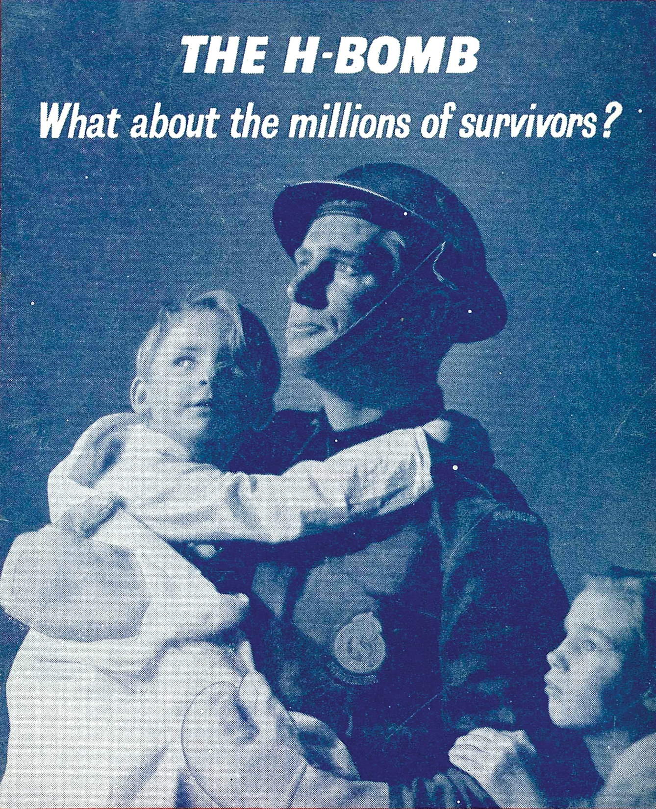 Cover of a pamphlet: ‘The H-bomb: what about the millions of survivors?’
