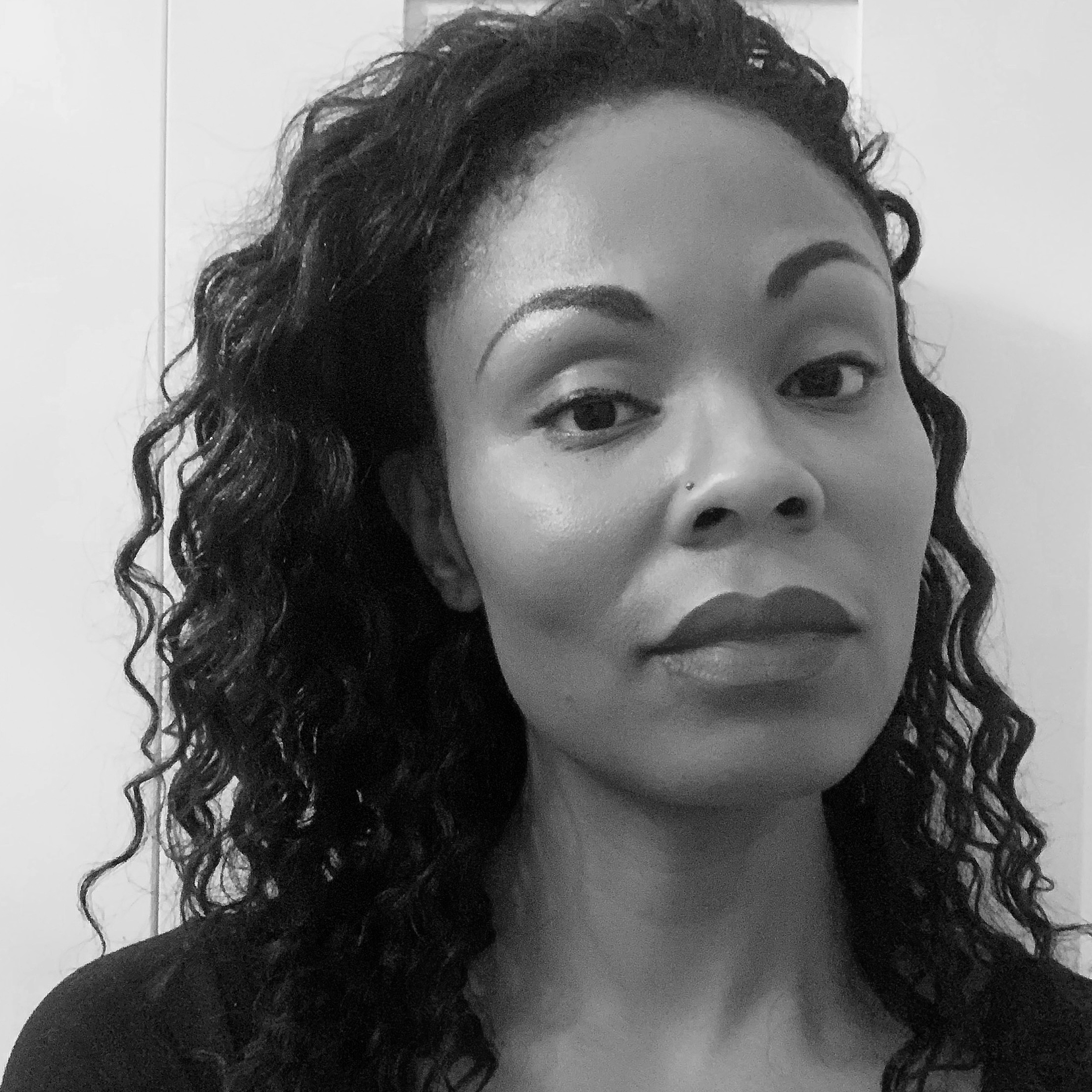 Black and white photograph of Jennifer Neal