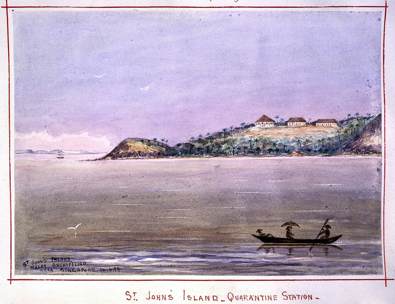 The quarantine station on St John’s Island, Malaysia, John Edmund Taylor, 1879
