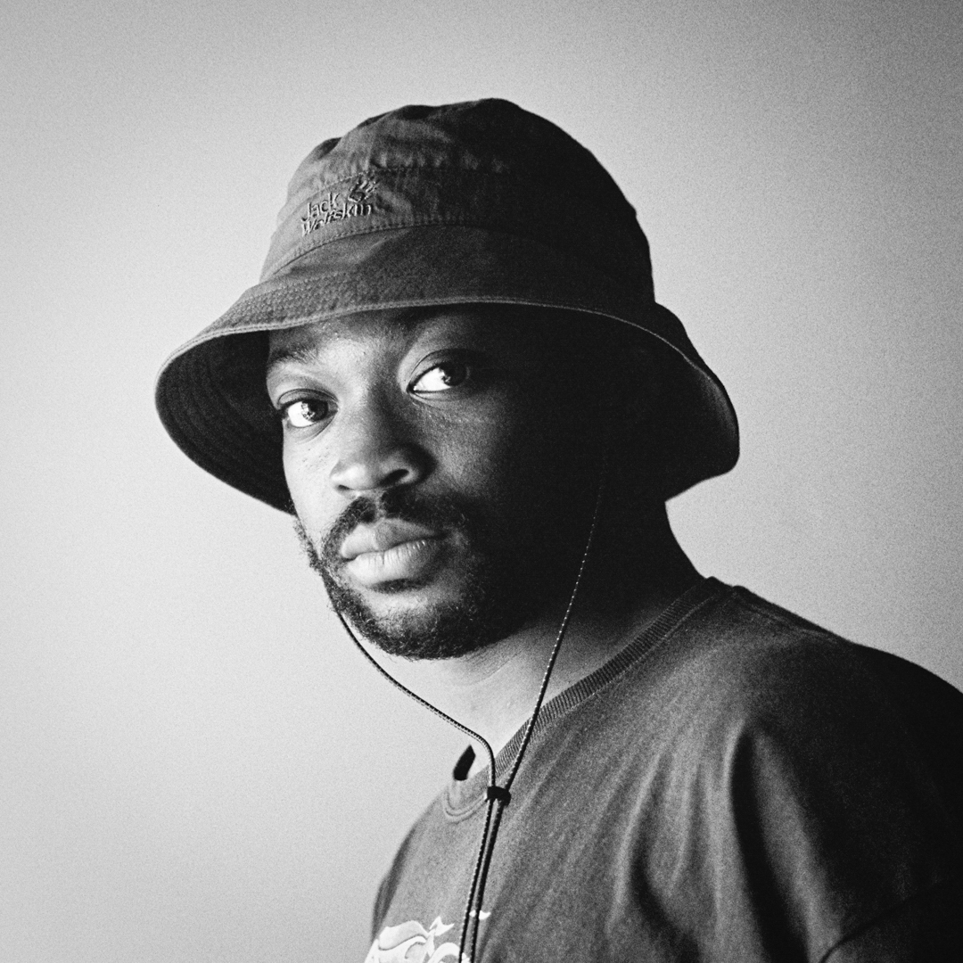 Head and shoulders, black and white portrait of Foli Creppy.