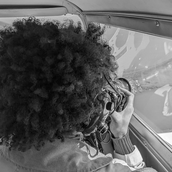 Black and white photograph of Imani Jacqueline Brown