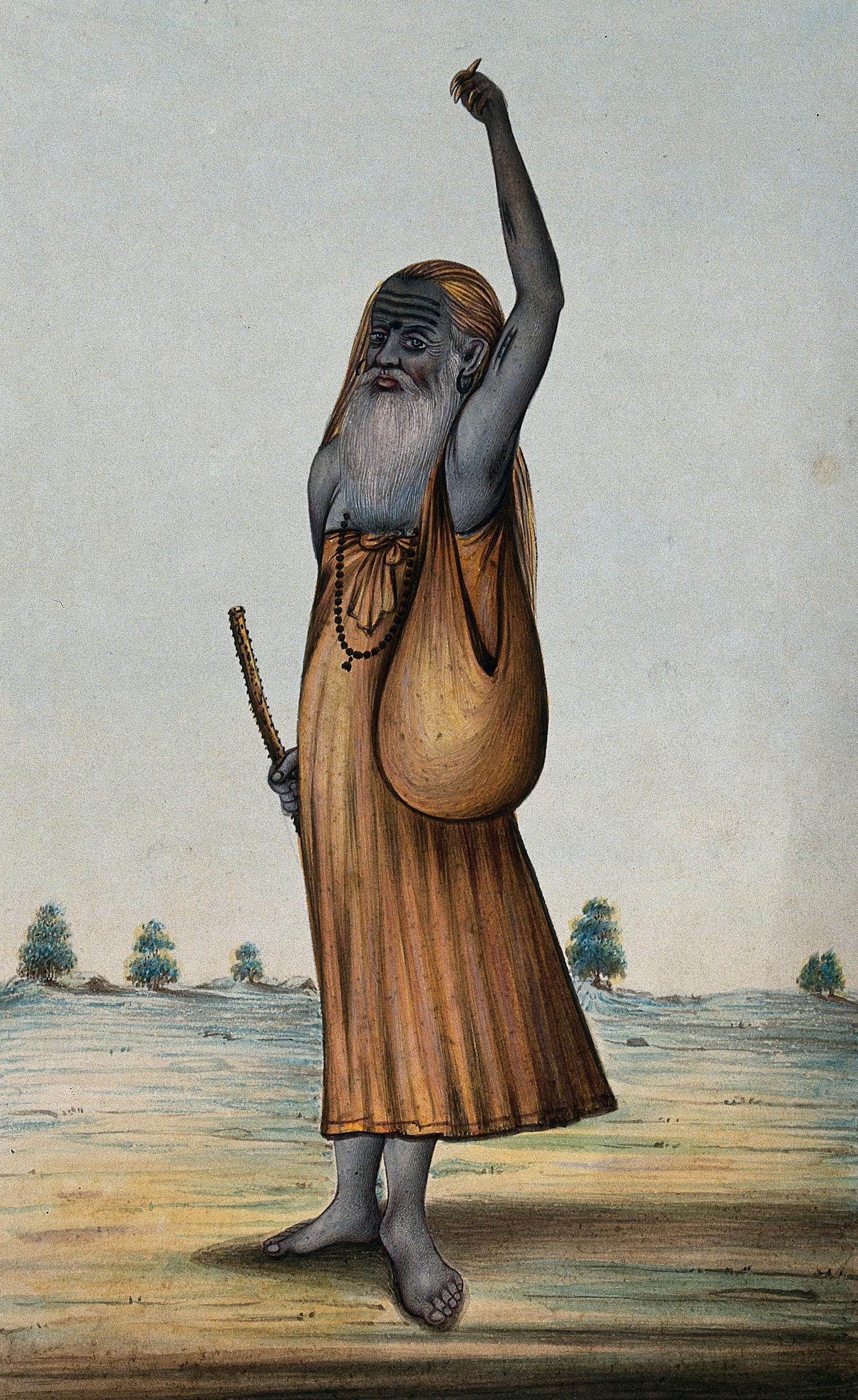 Old Hindu ascetic or holy man