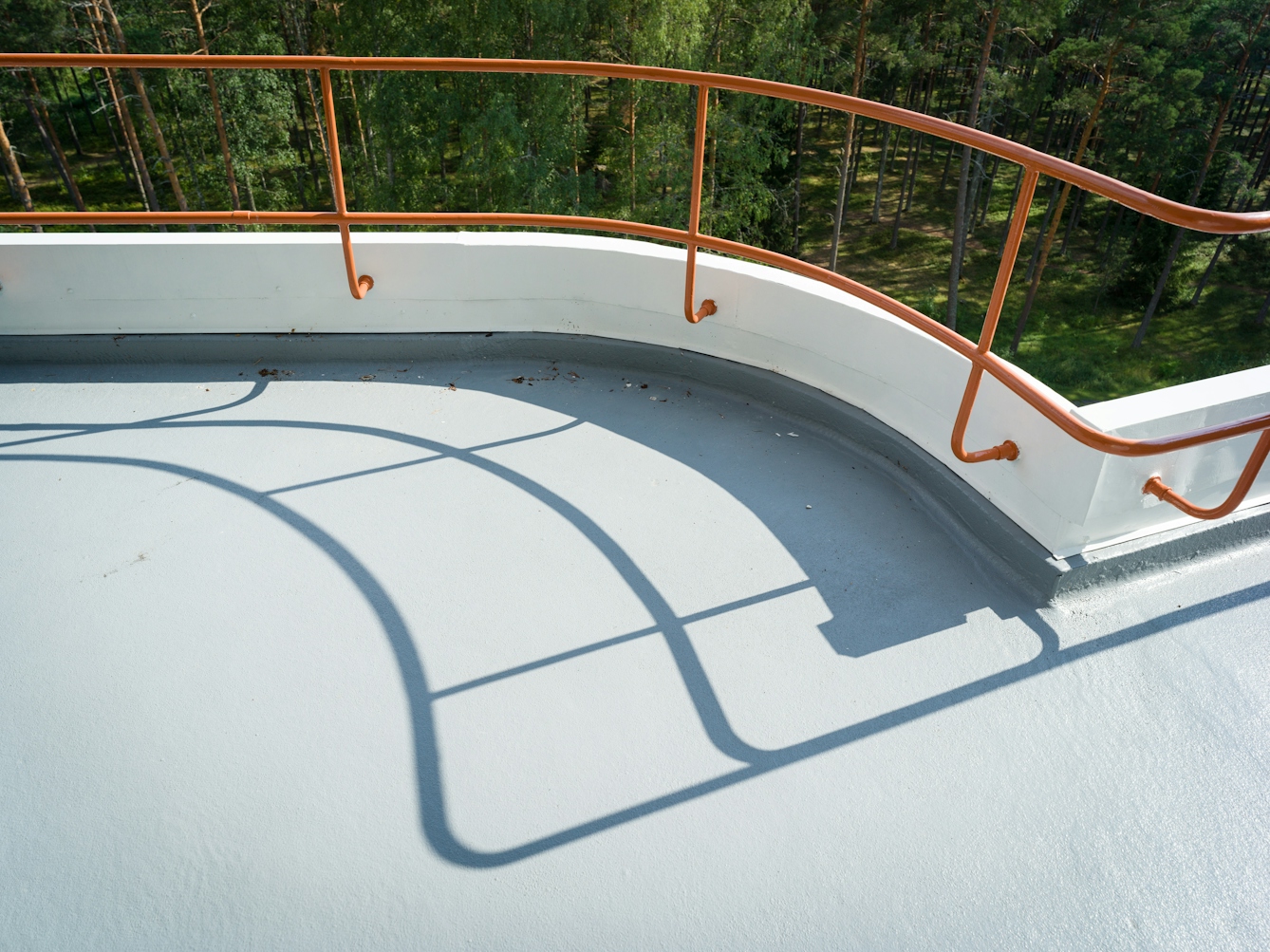 Photograph of the Paimio Sanatorium, former tuberculosis sanatorium designed by Finnish architect Alvar Aalto in 1933.